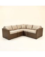 Orellana V-Shaped 4 Piece Sectional Seating Group With Cushions (synthetic illustration; no displayed measurements)