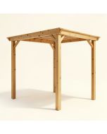 Cedar Pergola Solid Wood With Canopy (synthetic illustration; no displayed measurements)