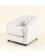 Tufted Velvet Side Chair In White (synthetic illustration; no displayed measurements)