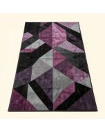 Zabala Geometric Plum/Black/Gray Area Rug (synthetic illustration; no displayed measurements)