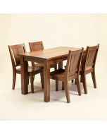 Seery Butterfly Leaf Rubberwood Solid Wood Dining Set (synthetic illustration; no displayed measurements)