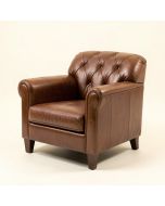 Wentz 47 '' Wide Tufted Top Grain Leather Armchair (synthetic illustration; no displayed measurements)
