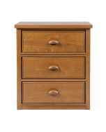 Aundraya 3 - Drawer Solid Wood Nightstand In Light Brown (synthetic illustration; no displayed measurements)