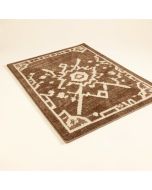 Goa Geometric Tufted Brown/Beige Wool Area Rug (synthetic illustration; no displayed measurements)