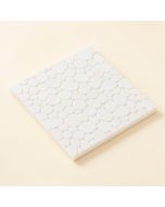 Arctic .59 '' X .98 '' Seashell Mosaic Tile In White (synthetic illustration; no displayed measurements)