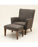 Meltzer 33.54 '' Wide Wingback Chair And Ottoman (synthetic illustration; no displayed measurements)