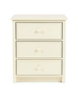 Kasim 3 - Drawer Solid Wood Nightstand In Cream (synthetic illustration; no displayed measurements)