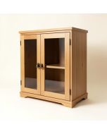 Buffet Storage Cabinet With Single Glass Doors And Unique Bell Handle (synthetic illustration; no displayed measurements)
