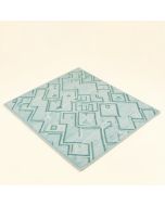 Geometric Hand-Woven Light Blue/Teal Indoor/Outdoor Area Rug (synthetic illustration; no displayed measurements)