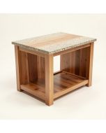 Sydney Kitchen Island With Granite And Wood Top (synthetic illustration; no displayed measurements)