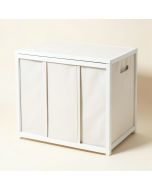 Linen Dual Cabinet Laundry Hamper (synthetic illustration; no displayed measurements)