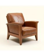 Masa 30.2 '' Wide Full Grain Leather Armchair (synthetic illustration; no displayed measurements)