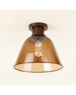 4.5 '' H Glass Bell Ceiling Fan Fitter Shade ( Screw On ) In Caramel (synthetic illustration; no displayed measurements)