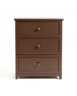 Bette 3 - Drawer Nightstand In Brown (synthetic illustration; no displayed measurements)