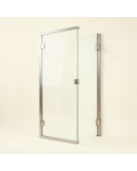 Unidoor Plus 58 '' W X 72 '' H Hinged Semi-Frameless Shower Door With Clearmax™ Technology (synthetic illustration; no displayed measurements)