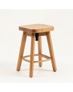 Parsons Swivel Solid Wood Adjustable Height Bar Stool (synthetic illustration; no displayed measurements)