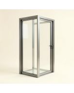 Hanson 44 '' - 48 '' W X 76 '' H Door Opening Sliding Semi-Frameless Shower Door (synthetic illustration; no displayed measurements)