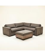 Agenor 142 '' Wide Microfiber/Microsuede Left Hand Facing Modular Sectional With Ottoman (synthetic illustration; no displayed measurements)