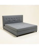 King Tufted Upholstered Low Profile Storage Platform Bed (synthetic illustration; no displayed measurements)