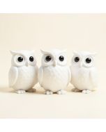 3 Piece Carder Fat Baby Owls Figurine Set (synthetic illustration; no displayed measurements)