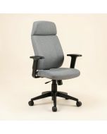 Cotton Swivel Desk Chair with Arms (synthetic illustration; no displayed measurements)