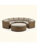 Khadajah Patio Furniture Round Outdoor Sectional Sofa Set Rattan Daybed Sunbed With (synthetic illustration; no displayed measurements)