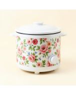 Narita 1.5 Qt . Electric Floral Patterned Slow Cooker (synthetic illustration; no displayed measurements)