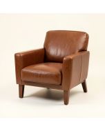 Steel 43 '' Wide Top Grain Leather Chair And A Half (synthetic illustration; no displayed measurements)