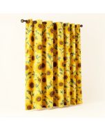 Sunflower Floral Room Darkening Rod Pocket Curtain Panels (synthetic illustration; no displayed measurements)