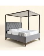 Atagun Queen Tufted Upholstered Low Profile Four Poster Bed (synthetic illustration; no displayed measurements)