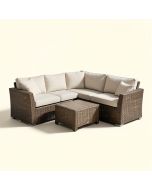 Ailer 4 Piece Outdoor Furniture Complete Patio Sectional Seating Group With Cushions (synthetic illustration; no displayed measurements)