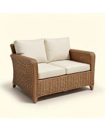 Bagley 59 '' Wide Outdoor Wicker Loveseat With Cushions (synthetic illustration; no displayed measurements)