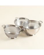 Home Basics Ultra Fine Mesh Stainless Steel Strainer Set , Silver (synthetic illustration; no displayed measurements)