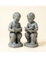 Alma Boy And Girl Reading 2 Piece Statue Set (synthetic illustration; no displayed measurements)