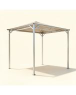 10 Ft. D Aluminum Pergola With Canopy (synthetic illustration; no displayed measurements)