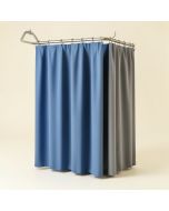 Ships Wheel Stall Shower Curtain Single + Hooks (synthetic illustration; no displayed measurements)