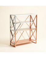 79.5 '' H X 18 '' W Geometric Bookcase (synthetic illustration; no displayed measurements)