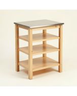 London 3 Tier Kitchen Cart With Stainless Steel Top (synthetic illustration; no displayed measurements)