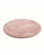 Round Datavion Shag Pink Area Rug (synthetic illustration; no displayed measurements)