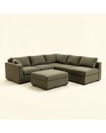 Amira 105.9 '' Wide Reversible Modular Corner Sectional With Ottoman (synthetic illustration; no displayed measurements)