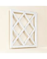 Distressed White Geometric Window Cutout Wall Décor (synthetic illustration; no displayed measurements)