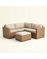 Aided Patio Sectional With Cushions (synthetic illustration; no displayed measurements)