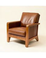 Ave 26 '' Wide Top Grain Leather Armchair (synthetic illustration; no displayed measurements)
