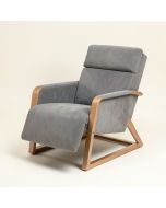 Swivel Rocker Fabric Recliner Chair - Reclining Chair Manual (synthetic illustration; no displayed measurements)