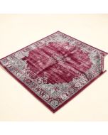 Montenigro Border Hand-Tufted Wool Magenta/Silver Area Rug (synthetic illustration; no displayed measurements)