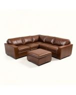 Gartner 139.5 '' Wide Genuine Leather Left Hand Facing Modular Sectional With Ottoman (synthetic illustration; no displayed measurements)