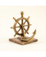Ship Wheel And Anchor Bookends (synthetic illustration; no displayed measurements)