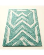 Ratzlaff Chevron Hand Braided Teal/White Indoor / Outdoor Area Rug (synthetic illustration; no displayed measurements)