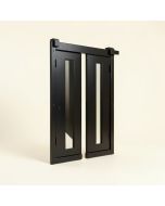 Low Ceiling Single Bypass Double Door Barn Hardware Kit (synthetic illustration; no displayed measurements)