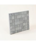 Random Sized Wood Mosaic Tile In Gray (synthetic illustration; no displayed measurements)